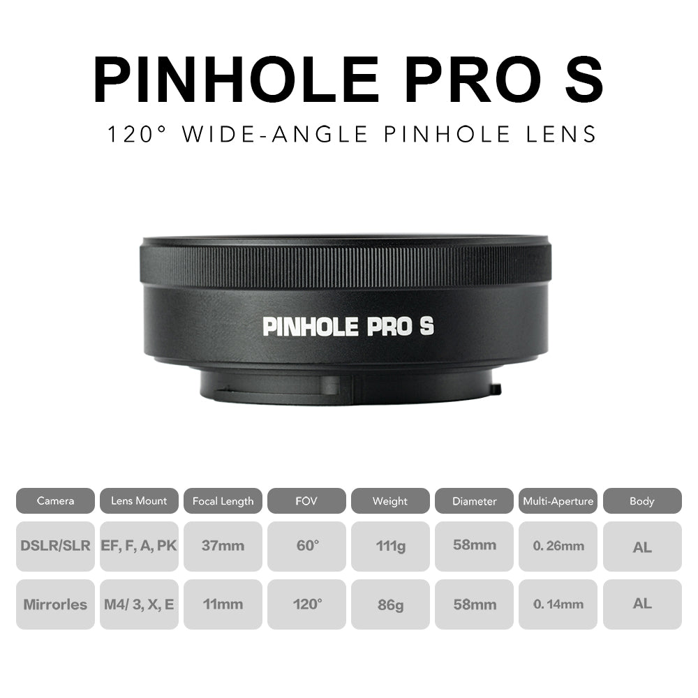 Pinhole Pro S : World's Widest Professional Pinhole Lens – Thingyfy